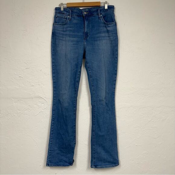 Levi’s 725 High Rise Bootcut Jeans Womens 32 Blue Stretch Denim Casual Zip Fly - Picture 1 of 15